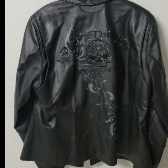 Harley-Davidson Jackets & Blazers - Women's Genuine Harley Davidson Wicked Willie Bling Leather Jacket 1W NWOT